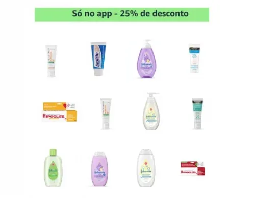 Seleção com 25% Off em Cuidados Pessoais