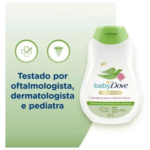 Shampoo Baby Dove Hidratação Glicerinada Camomila 400ml