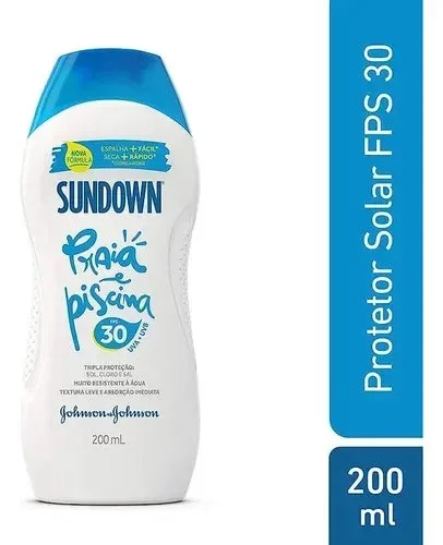 Sundown Protetor Solar Corpo e Rosto Praia e Piscina FPS 30, 200ml