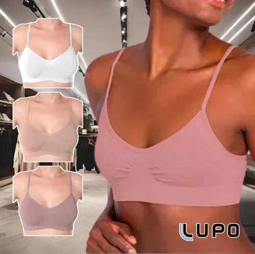 💎 Sutiã Lupo Original Sem Costura Alça Fina Macia Confortável