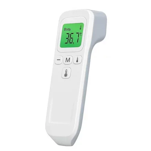 Termômetro Infravermelho Digital Sem Contato Bebê Criança Adulto Portátil Preciso Rápido Memória Alarme Alta Temperatura Display LCD C/F Leve Automático Pilha AAA Sensor Testa