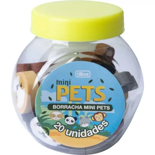 Tilibra Borracha Mini Pets Pote com 20 Unidades