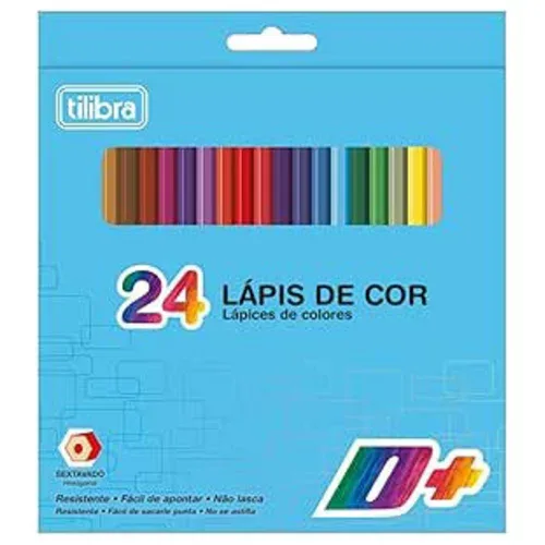 Tilibra - Lápis de Cor 24 Cores Sextavado D+