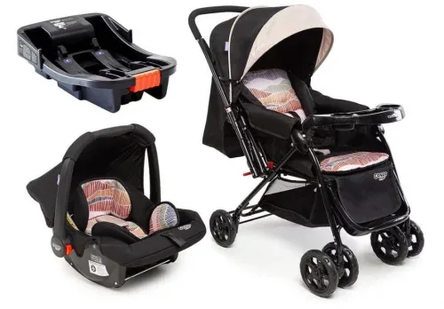 Travel System Cosco Kids, Reverse Trio, Bege Onda