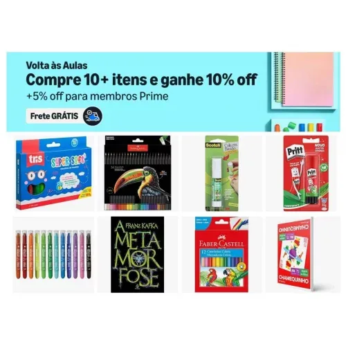 Volta às Aulas na Amazon com até 15% off extra