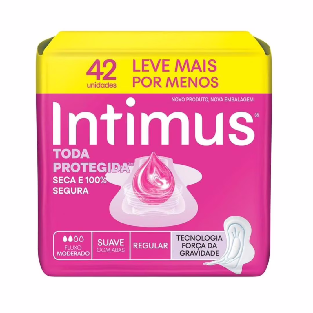 Absorvente Intimus Toda Protegida Dia Suave Com abas - 42 un