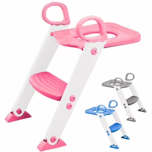 Assento Redutor Infantil com Escada para Vaso Sanitário, Atentu - 2 opções de cores Assento Redutor Infantil com Escada para Vaso Sanitário, Atentu - 2 opções de cores