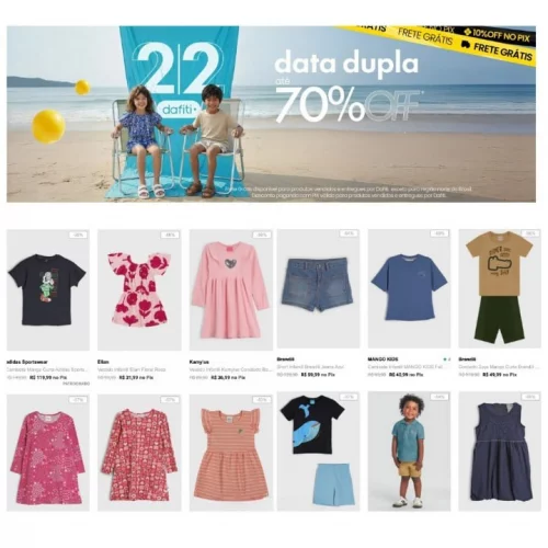 Até 70% em Roupinhas Dafiti + Frete grátis sem mínimo