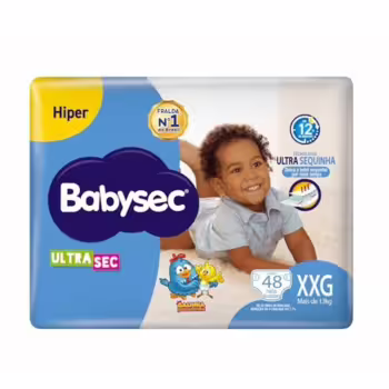 🛍️Babysec Fralda Galinha Pintadinha Ultrasec Xxg 48 Unidades Cor: Branco