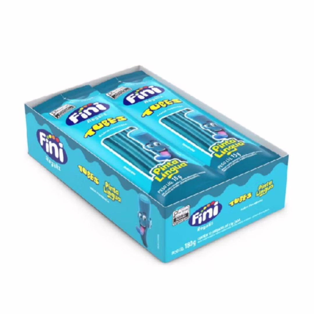 Bala Gelatina Tubes Framboesa