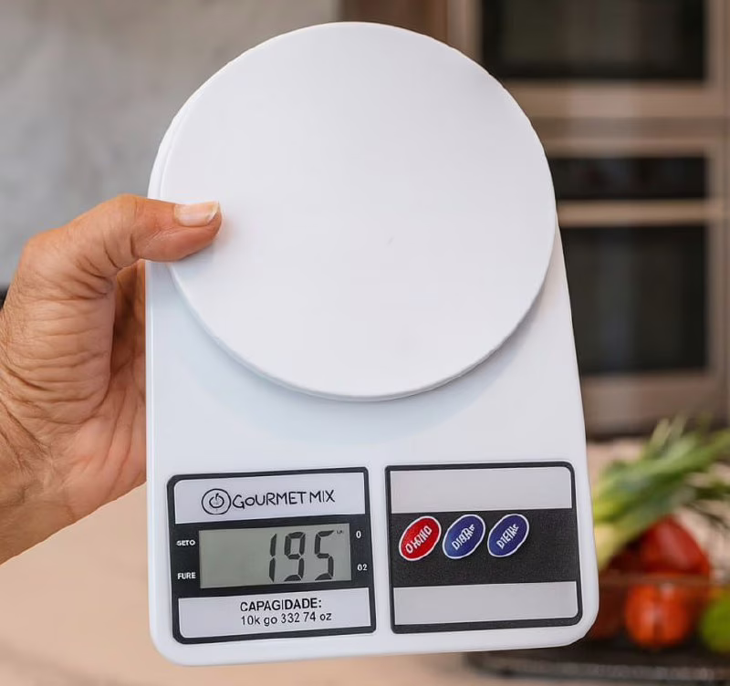 Balança de Precisão Digital para Cozinha Gourmet Mix Branco