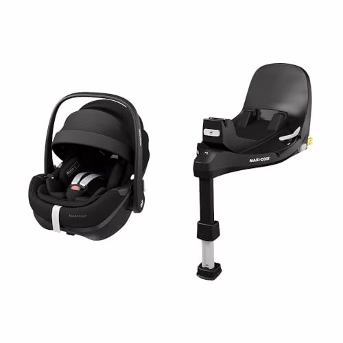 Bebê Conforto Maxi-Cosi, Pebble, com Base Familyfix, Giro 360° Isofix, Essential Black