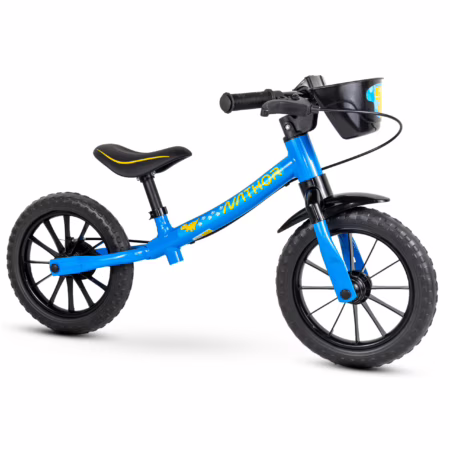 Bicicleta Equilíbrio Balance Sem Pedal Aro 12, Nathor - Azul