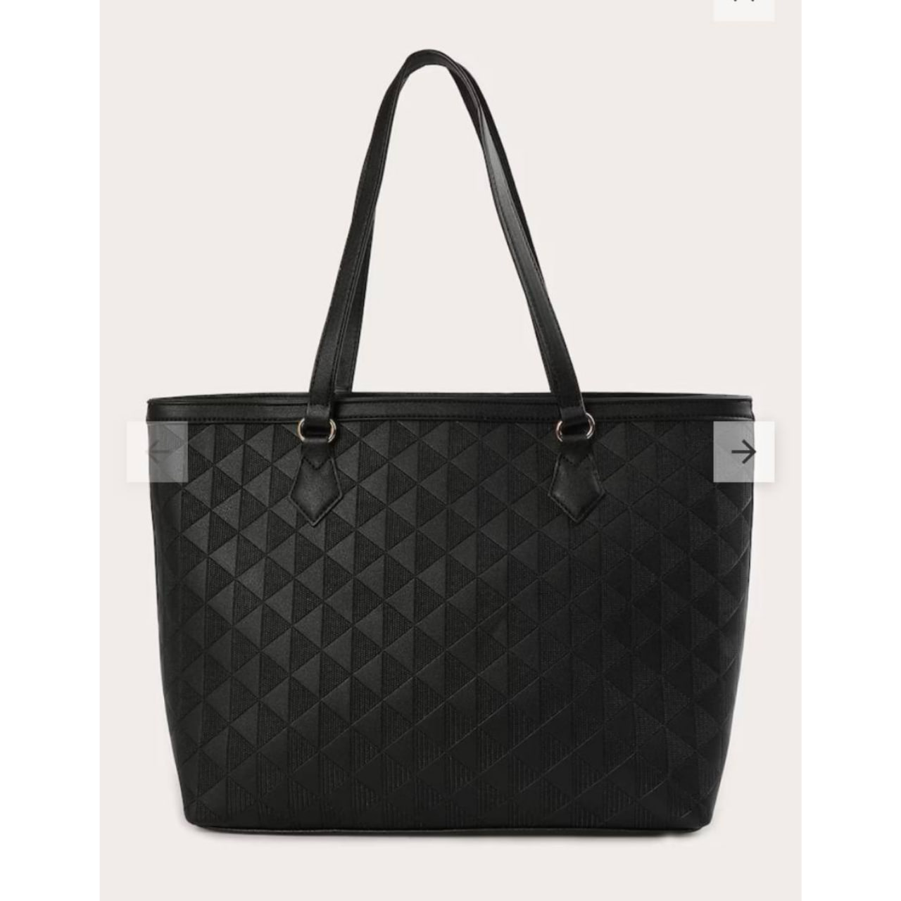 Bolsa feminina tote monograma - Preto