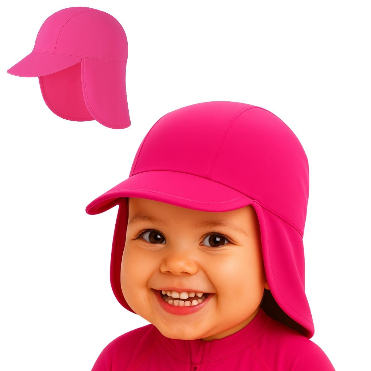 Boné Chapéu Infantil Bebê Proteção Solar UV50+ Praia Piscina Menino Menina Verão Sol Monolo