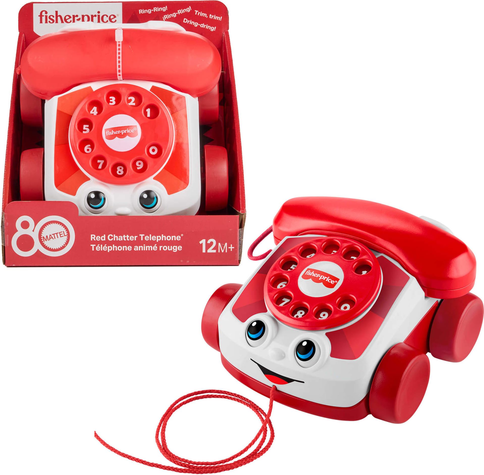 Brinquedo para Bebês Telefone Falante Vermelho FisherPrice