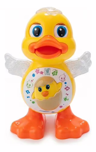 Brinquedo Pato Patinho Dançante Anda Mexe Luz Toca Som Robô