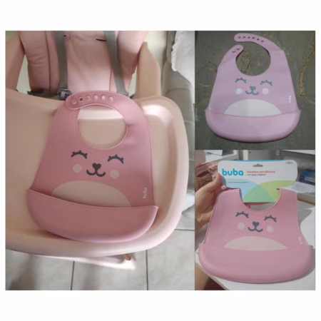 Buba Babador De Silicone - Pega Migalhas Gumy - Rosa