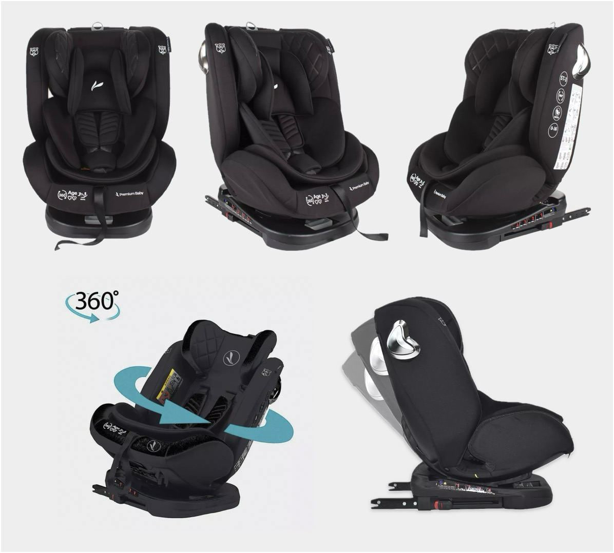 Cadeira De Carro Safe Tour 360° Preto Premium Baby Cadeira De Carro Safe Tour 360° Preto Premium Baby