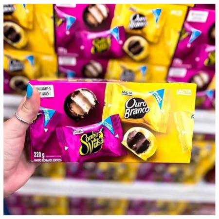 Caixa Sonho de Valsa e Ouro Branco Sortidos Sabor Chocolate 220g