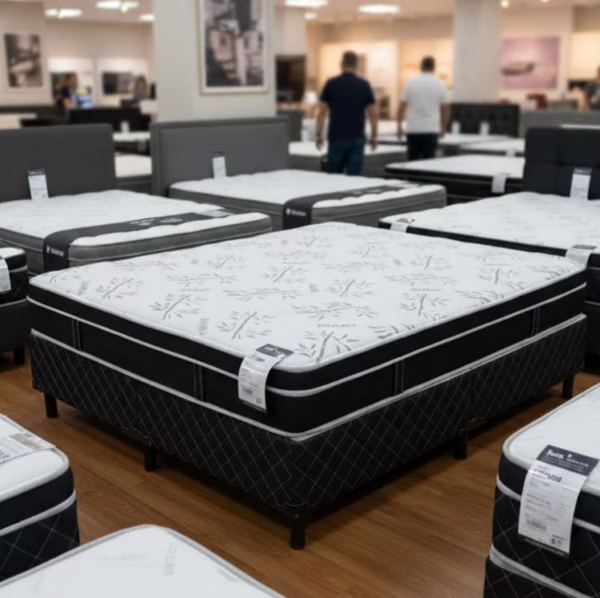 Cama Box Casal V-Joy Conjugada 50cm de Altura Benfica