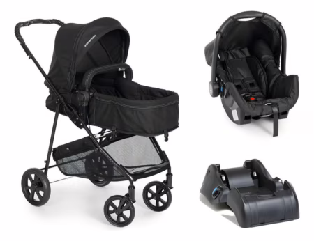 Carrinho Bebê Conforto Moisés Napoli Travel System Galzerano Cor Preto Carrinho Bebê Conforto Moisés Napoli Travel System Galzerano Cor Preto