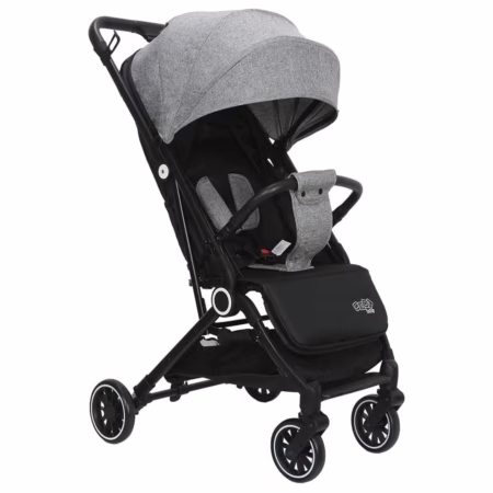 Carrinho de Bebê Passeio Vira Berço NIVI Até 15kgs Maxi Baby - Cinza