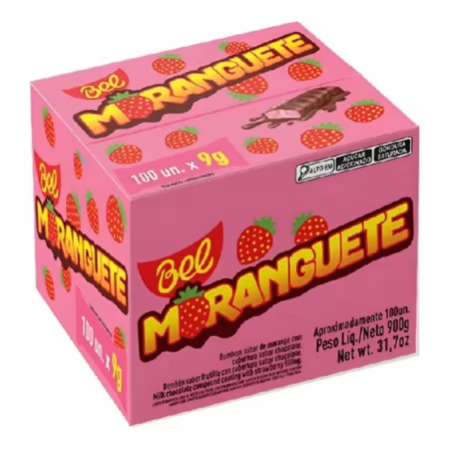 Chocolate Moranguete Caixa C/100 Unidades 9gr Bel