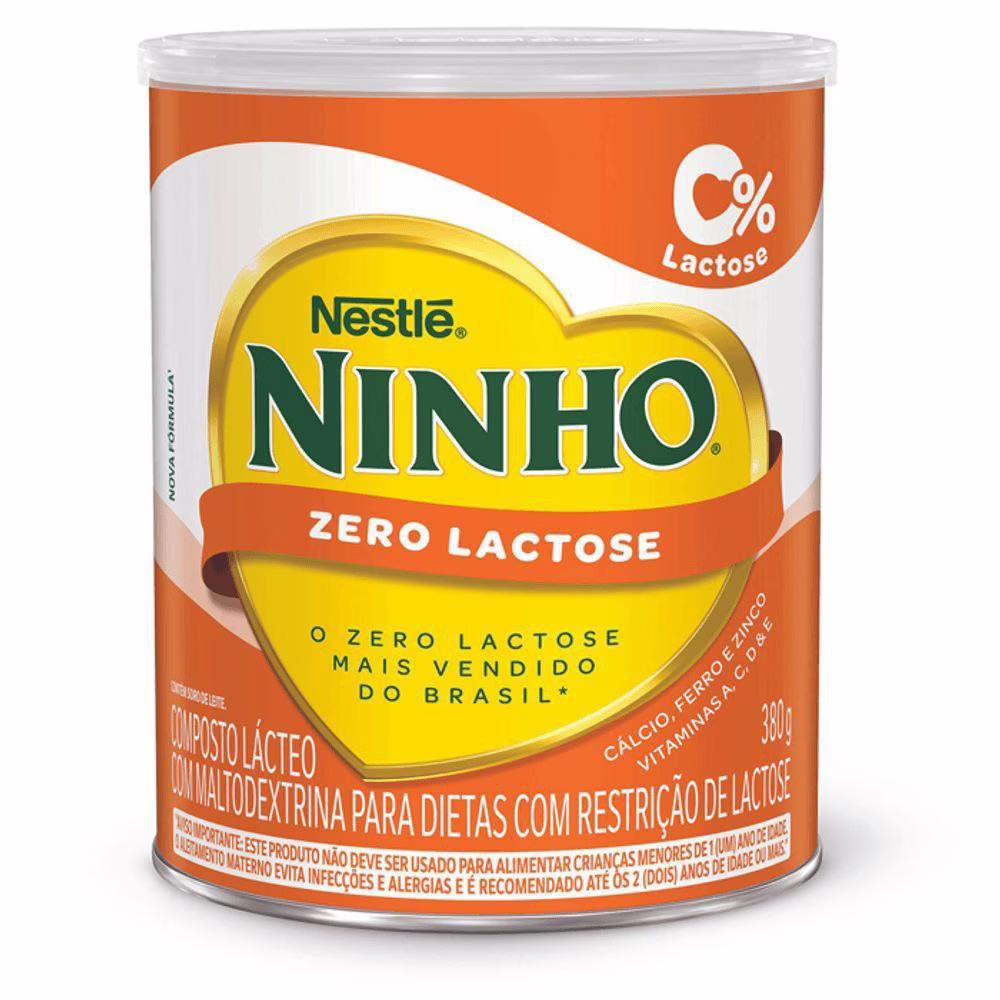 Composto Lácteo Ninho Fort+ Zero Lactose 380g