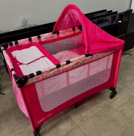 Cosco Kids, Berço Portátil Happy, 0 a 15kg , Rosa