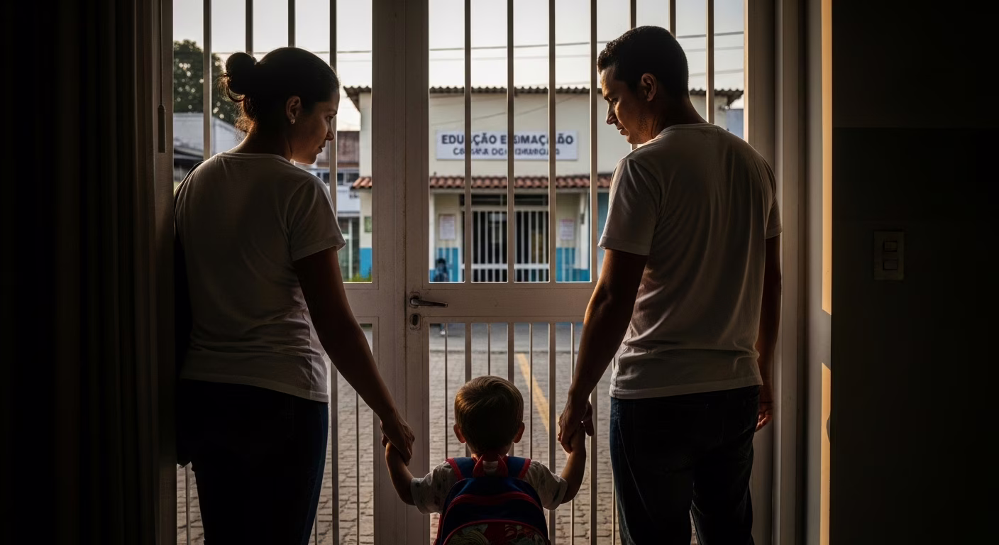 Crianças brincando e aprendendo em uma creche brasileira
