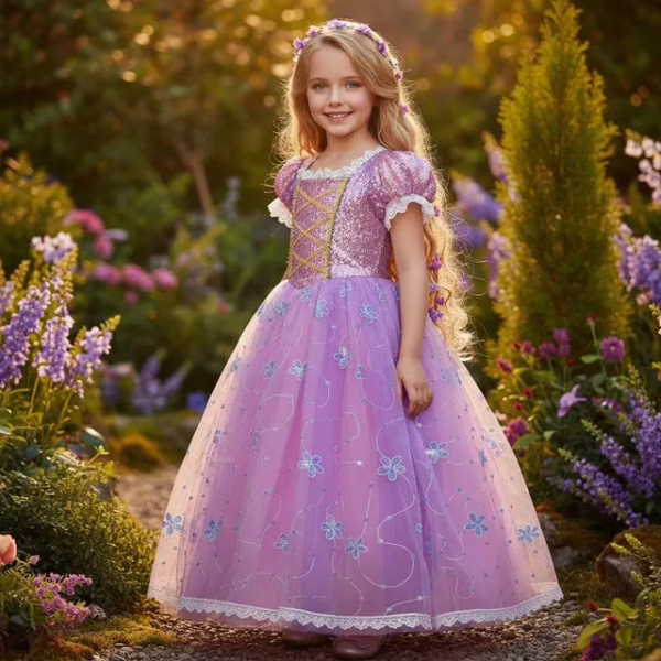 Fantasia Infantil Menina Vestido Luxo Rapunzel Princesas Fantasia Infantil Menina Vestido Luxo Rapunzel Princesas