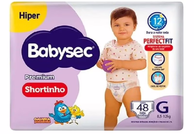 Fralda Babysec Galinha Pintadinha Pants Hiper G 48 Unids