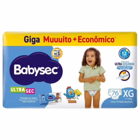FRALDA BABYSEC ULTRA GIGA XG 76 UNIDADES