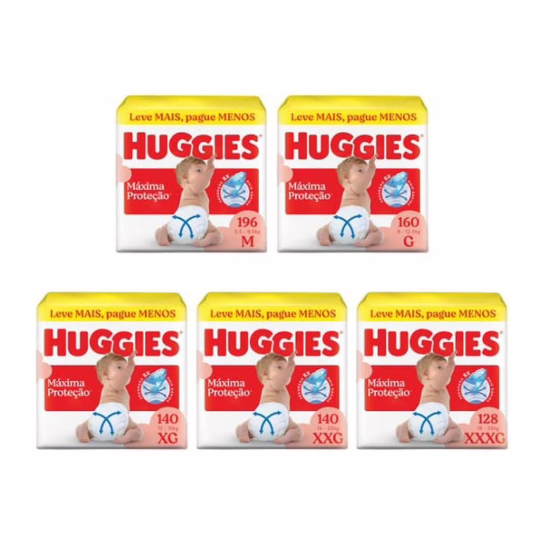 Fralda Huggies Máxima Proteção Pacotão