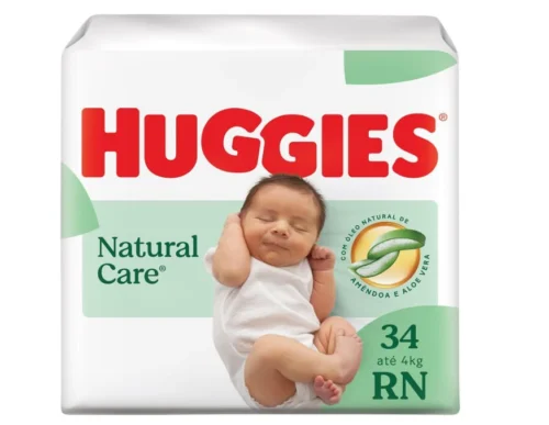 Fralda Huggies Premium Natural Care RN - 34 Fraldas