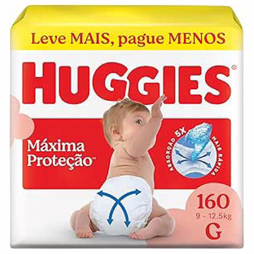 Fralda Huggies Supreme Care G 160 unidades