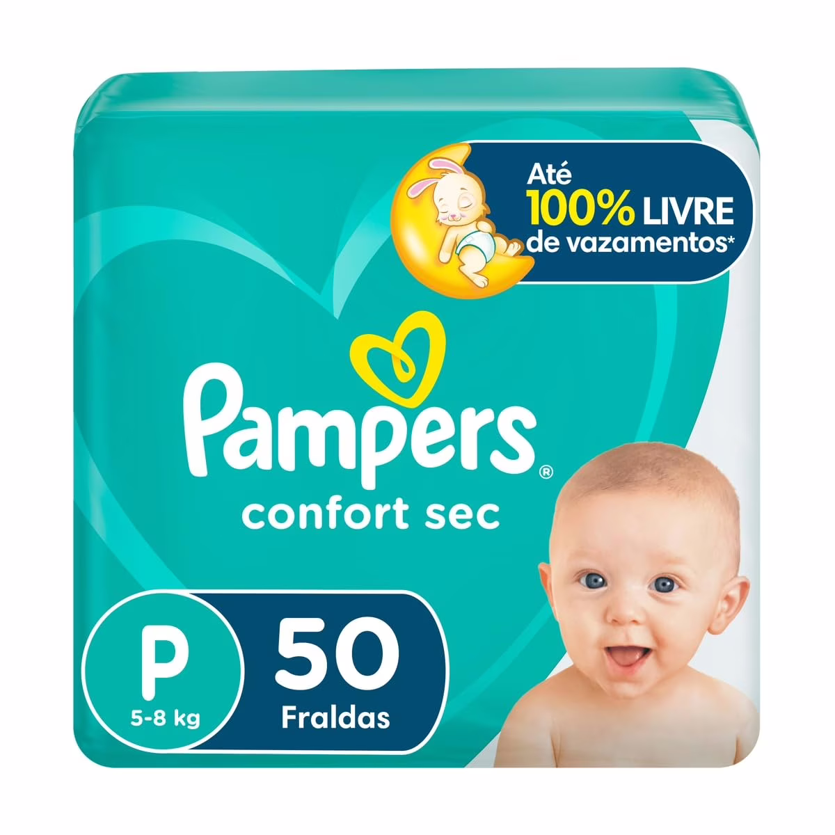 Fralda Pampers Confort Sec Tamanho P 50 Unidades