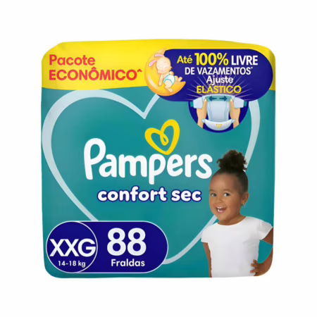 Fralda Pampers Confort Sec XXG 88 unidades