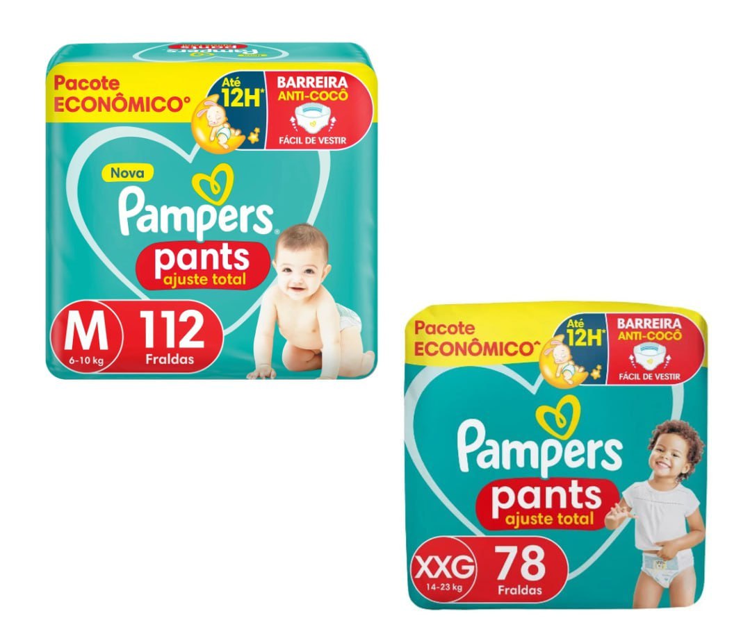 Fralda Pampers Pants Ajuste Total