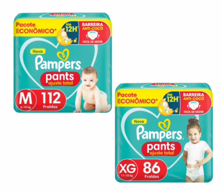 Fralda Pampers Pants Ajuste Total