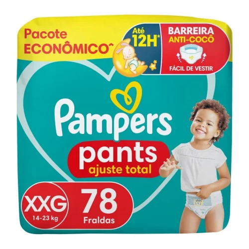 Fralda Pampers Pants Ajuste Total Tamanho Xxg, 78 Unidades