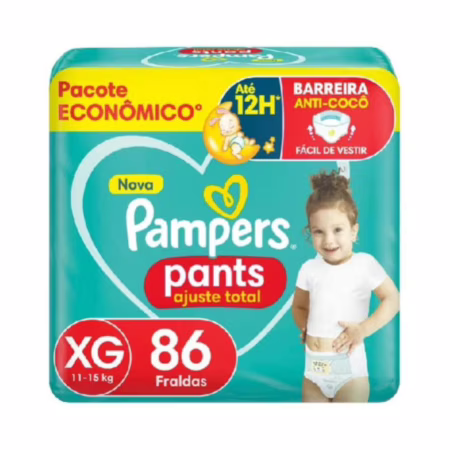 Fralda Pampers Pants Ajuste Total XG com 86