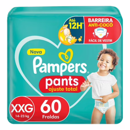 Fralda Pampers Pants Ajuste Total Xxg 60 Unidades