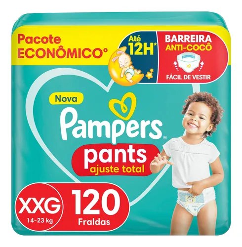 Fralda Pampers Pants Ajuste Total XXG com 120 unidades