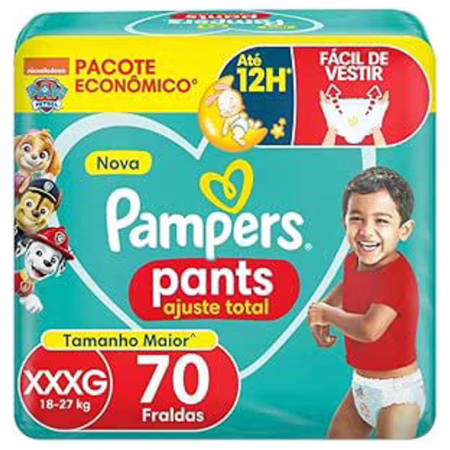 Fralda Pampers Pants Ajuste Total XXXG com 70 Unidades