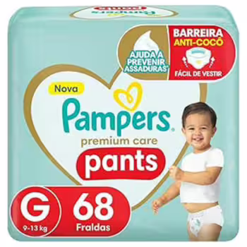Fralda Pampers Pants Premium Care G 68 Un