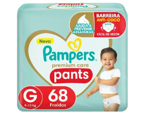 Fralda Pampers Pants Premium Care G com 68 unidades (Roupinha)