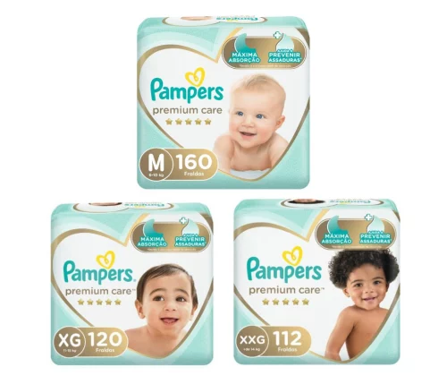 Fralda Pampers Premium Care