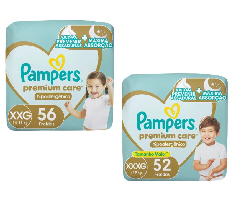 Fralda Pampers Premium Care Fralda Pampers Premium Care
